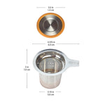 Tiesta Tea Brewbasket Stainless Steel Infuser Basket for Loose Leaf, Reusable Fine Mesh Strainer for Hot & Iced Drinks, Loose Leaf Steeper, Single Cup Tea Diffuser, Holds 5 Ounces