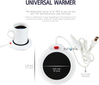 Eutuxia Mug Warmer for Home & Office. Great for Warming Up Cups, Coffee Mugs, Wax, and Beverages on Desks, Tables & Countertops. Electric Heated Plate Warms Quickly. Enjoy Hot Drinks on Cold Days.