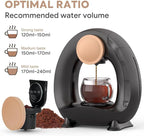 Single-Serve Coffee Maker, 2 in 1 One Cup Coffee Machine Compatible with K-Cup Pod & Coffee Grounds/Tea with One Button Operation,Fast Brew in 1 minute,Compact For Home, Office, RV and Dorm (Black)