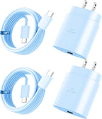Super Fast Charger Type C, 25W USB C Wall Charger Fast Charging for Samsung Galaxy S25 Ultra/S25/S25+/S24+/S24 Ultra/S24/S24+/S23 Ultra/S22 Ultra/S21 Ultra with 10FT Long Type C Charger Cable 2Pack