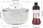 Electric Salad Spinner, 6L Lettuce spinner,Large Capacity Salad Vegetable Dryer,Fruit Salad Washer spinner dryer for Home Kitchen Washing & Drying Leafy Vegetables