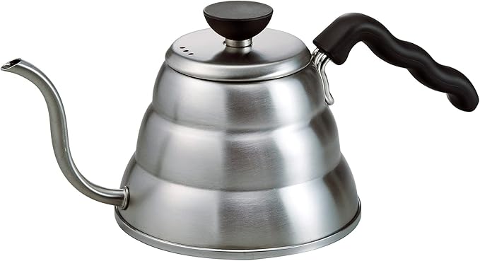 Hario V60 "Buono" Drip Kettle Stovetop Gooseneck Coffee Kettle 1.0L, Stainless Steel,Silver