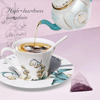 Tea Cup Set With 2 Tea Cups 2 Saucers And 2 Spoon 7 OZ Espresso Coffee Mug Vintage Creativetea Teacup And Saucer Set For Coffee,Tea,Latte, Cappuccino