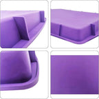 Lmaray 11 x 9.5 Inch Purple Silicone Baking Pan, Safe, Durable, Easy Cleanup, Microwave and Oven Safe, 2 Pieces