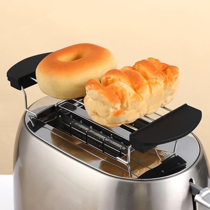 OSALADI 2Pcs Toaster Warming Rack and Stainless Steel Bread Slice Holder for Kitchen Sandwich Toast Oven Use