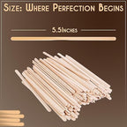 Perfect Stix Premium Wooden Coffee Stirrer Sticks, Thick Birch Wood 200 Count, 5.5" Inches. Eco-Friendly Wooden Stirrers (5.5Inches / 200PC)