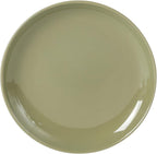 Gibson Home Rockaway 12 Piece Plates and Bowls Matte Outside/Shiny Inside Glaze Service for 4 Dinnerware Set - Green - Dishwasher and Microwave Safe