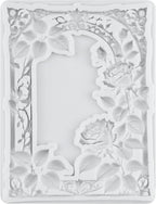 Flower Photo Frame Silicone Mold Wreath Fondant Molds Picture Frame Molds For Cake Decoration Cupcake Topper Polymer Clay Chocolate Candy Gum Paste Set of 4