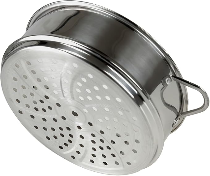 BinaryABC Stainless Steel Dumpling Steamer Basket for Pot,16cm Steamer Insert for Food Veggie Rice Noodle Roll (6.29INCH)