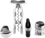 Houdini Wine Kit Bar Tool Set, 4 Piece, Chrome, W9426