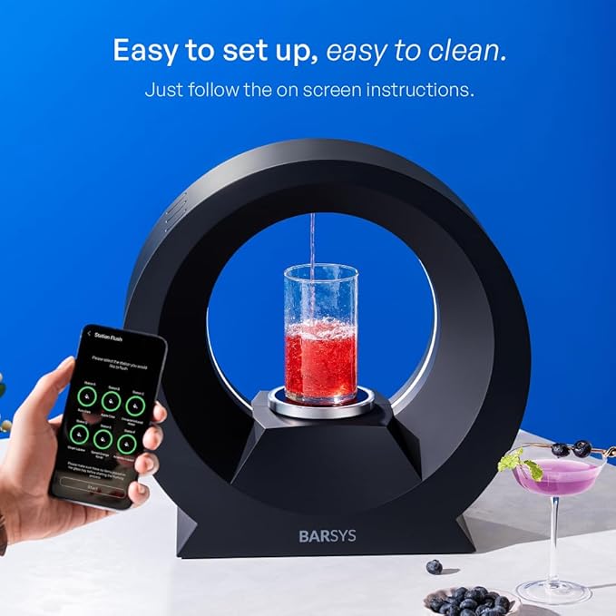 Barsys 360 Cocktail Maker Machine (Black) : Smart Margarita Machine & Home Bartender Drink Maker for Cocktails, Mixed Drinks, and Mocktails
