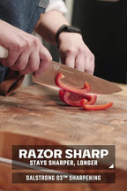 Dalstrong 3pc Knife Set - Vanquish Series - Forged High Carbon German Steel - White Handle - Chef Knife, Santoku and Paring - Razor Sharp Kitchen Set - NSF Certified