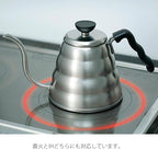Hario V60 "Buono" Drip Kettle Stovetop Gooseneck Coffee Kettle 1.2L, Stainless Steel, Silver
