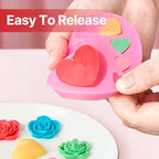 Silicone Letter Molds for Chocolate, 5 Pcs Alphabet Number Rose Heart Shape Candy Molds, Fondant Molds for Candy Cupcake Desserts Cake Decorations