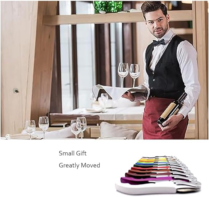 Waiter Corkscrew, Corkscrew Wine Opener Stainless Steel, Wine Bottle Opener Wine Key for Restaurant Waiters Bartenders Sommelier (Pink/5PCS)