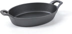 HAWOK Cast Iron Oval Casserole Dish, Au Gratin Cookware, 4 pcs