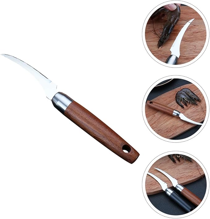 VICASKY Stainless Steel Kitchen Shrimp Peeler Tool with Shrimp Line Cutter for Seafood Cleaning Home Kitchen Specialty Gadget and Peeling