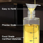 NORBASE Oil Sprayer for Cooking, 2 Pack Upgraded Olive Oil Spray Bottle Mister Refillable with Scale Air Fryer Accessories for Kitchen, Salad, Baking, BBQ, Frying
