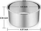 P&P CHEF 6 Inch Cake Pans Set, Round Baking Pan Stainless Steel Layer Birthday Wedding Cake Oven Pans, Non Toxic & Heavy Duty, Deep Side & Mirror Finish, Dishwasher Safe, (1Pc)