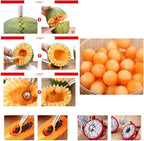 Melon Ball Scoop, Carving, Fruit Set Spoon Ice Cream Cooking Tools Kitchen Accessories Gadgets