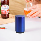2PCS Destapador De Cerveza Automatic Beer Bottle Opener With Magnetic Cap, Stainless Steel One-Handed Lid Opening Spring Loaded Push&Pop for Kitchen Home Bar Gift