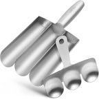 1 Set Stainless Steel Triple Row Meatball Maker Tool Efficient Meatball Mold for Cooking Versatile Kitchen Gadget for Shrimp Cookie Dough and Rice Balls