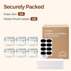 ComSaf 4oz Glass Spice Jars with Airtight Lids (Set of 6), Small Wire Clamp Mason Jars for Herbs, Honey, Jam & DIY Wedding Favors, 120ml Mini Glass Canisters for Pantry & Kitchen Organization