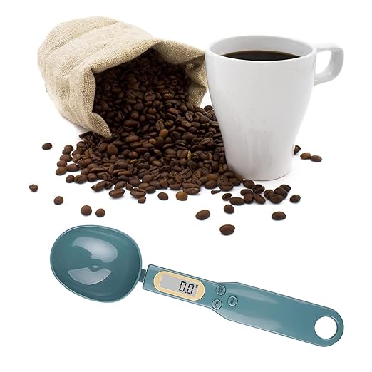 Spoon Digital Measuring Scale 500g 0.1g LCD, Dark Green