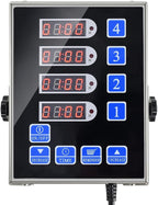 Precision Kitchen Timers for Cooking – 4 Channel Commercial Kitchen Timer Restaurant Kitchen Supplies – Stainless Steel Digital LED Chef Cooking Timer – Reminder Function, Loud Alarm, Black