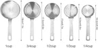 Measuring Cups Measuring Spoon Handle with Scale Stainless Steel Multifunctional Durable Portable Kitchen & Dining Measuring Tool for Dry Foods Spices or Liquids Ingredients (3/4 Cup)