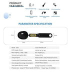 Food Measuring Spoon, Digital Kitchen Scale, high-Precision Small Scale, Handheld use, with Weight Removal Function (White)