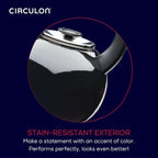 Circulon Enamel on Steel Whistling Induction Teakettle, Tea Kettle for Stovetop with Flip-Up Spout, 2-Quart, Black