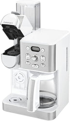 Cuisinart 12-Cup Coffee Maker, Single-Serve Brewer Glass Carafe, Automatic Hot & Iced Coffee Machine, Brew Strength Control and Brew Pause, SS-16W, White