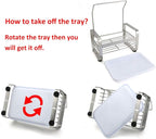 Sponge Holder - Kitchen Sink Organizer - Sink Caddy - Sink Tray - SUS304 Stainless Steel Soap Holder,9.45 x5.15 x8.1 inches,Large Size