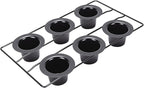 VBESTLIFE 6-Cup Popover Pan, Heavyweight Aluminized Steel with Nonstick Coating, for Yorkshire Pudding, Muffins, and Popovers