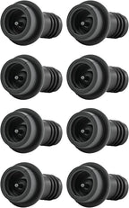 WOTOR Wine Stoppers Vacuum, Wine Saver, Wine Pump Vacuum Stoppers, Wine Preserver, Reusable Bottle Sealer Keeps Wine Fresh (Black, 8 Pieces)