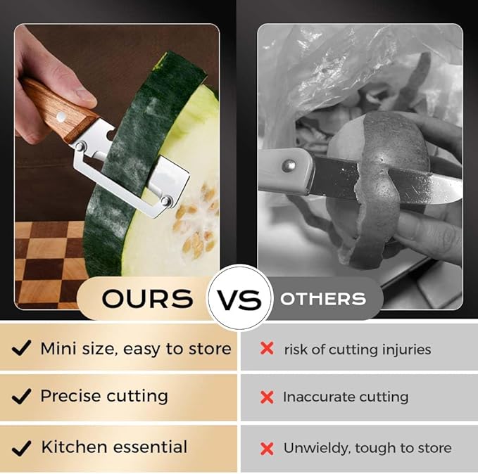 Multi-Functional Vegetable Peeler for Kitchen, 2026 New Stainless Steel Peeler with Wooden Handle and Bottle Opener, Kitchen Tool for Fruit Veggie Pumpkin, Gifts for Mom (1PC)