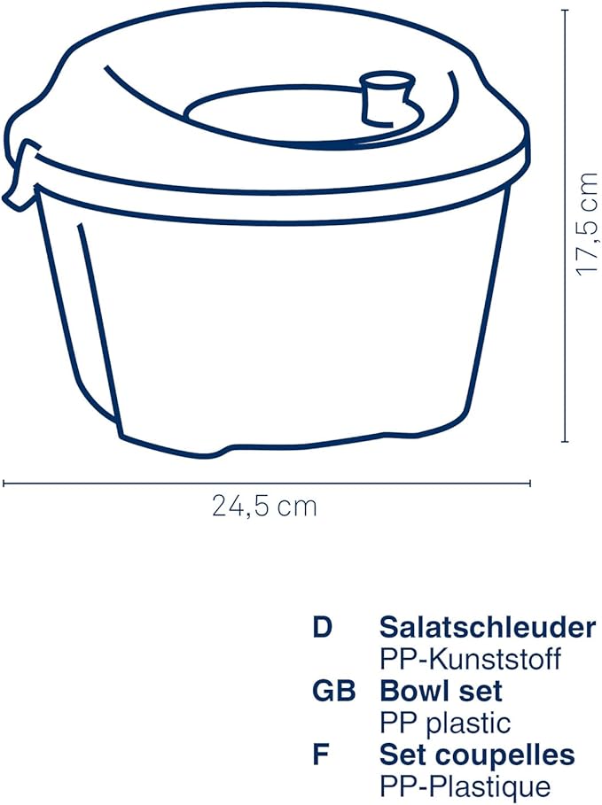 Kela "Mailin Salad Spinner, Plastic, Green, 4.4 Litre