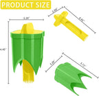 Pepper Corer, 2 in 1 Red Bell Pepper Seed Corer Remover Tool, Fruit & Vegetable Corers Quick Cave Tools for Jalapeno Cutter Deseeder, Yellow Green, 2 PCS