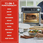 Emeril Lagasse Extra Large French Door Air Fryer Toaster Oven Combo, 24 Cooking Functions and Digital Controls, 7 Accessories Included, Stainless Steel Finish, 26QT Capacity