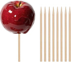 HANSGO Candy Apple Sticks, 6 mm 5.25 inch Bamboo Skewers for Caramel Apple Cotton Candy Sticks Lollipop BBQ Corn Dog, Fall Harvest Festivals Party Favor