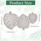 Leaves Fondant Molds, Monstera Leaf Molds Silicone Small Tropical Leaf Silicone Mold Cake Decorating Polymer Clay Mold for Candy Chocolate Baking Cookie Pastry