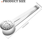 Tea Bag Squeezer, Stainless Steel Tea Bag Squeezer Tongs, Teabag Filter, Dispenser Accessories for Teas Drinkers, Durable Round Strainer Gripper Picker