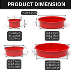 SILIVO 4-Piece Silicone Cake Pans Sets for Baking - Nonstick Silicone Round Cake Molds for Layer Cakes, Cheese Cakes and Chocolate Cakes - 3+5+7+9 inch