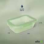 Ello Snap & Nest 10-Piece 4.5 Cup Plastic Meal Prep Set, Reusable Food Containers for Healthy Eating, Freezer, Dishwasher Safe, Sage