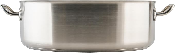 Winware - Stainless Steel 25 Quart Brasier with Cover