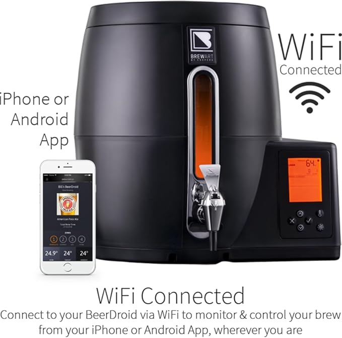 BeerDroid Fully Automated Beer Brewing System | Wi-Fi Enabled Home Brewing Kit with App Control | Brew 10L of Any Beer Style | Pre-Set Ale and Lager Programs | Discovery Pale Ale BrewPrint Included