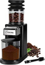 Electric Coffee Grinder for Home & Office: Automatic Conical Burr Coffee Grinder wtih 25 Precision Grind Settings - 120g Expandable Hopper & Low Noise&Durable Design Perfect for Multi-Cup Brewing