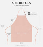 Syntus Apron for Men Women, Adjustable Cooking Kitchen Chef Aprons with 2 Pockets, Cotton/Polycotton/Polyester