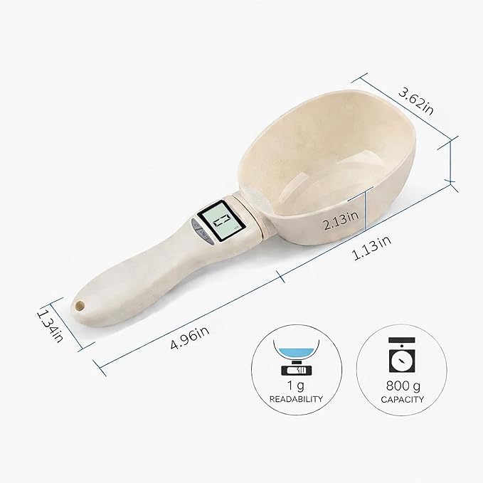 Digital Measuring Spoon - 800g/1g High Precision Kitchen Electronic Food Scale & Cup, Grams Ounces Conversion, Nutritional Calculator for Cooking & Baking, Portable Weighing Tool